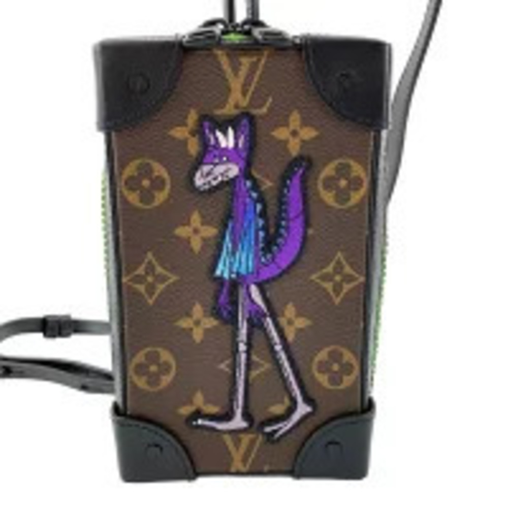 Louis Vuitton Monogram Macassar Brown Soft Trunk Phone Shoulder Bag Brown